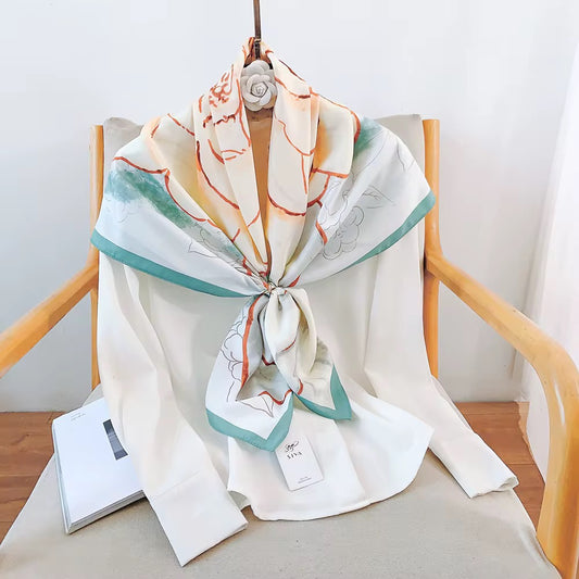 Meadow Whisper Printed Square Scarf