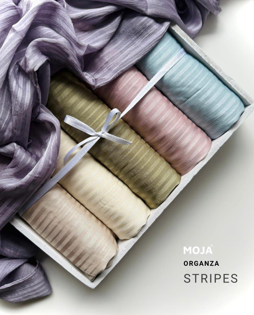 MOJA Organza Stripes Satin Hijabs