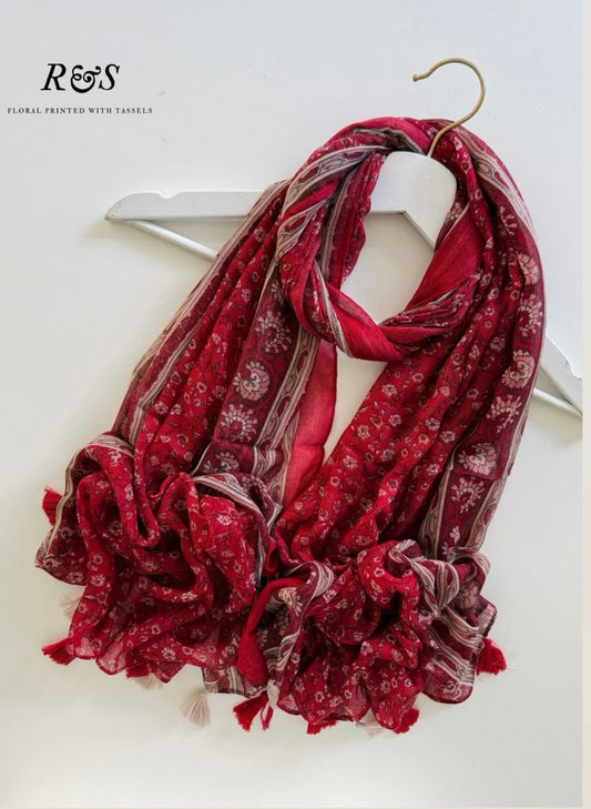 R &S Floral Daffodils Cotton Hijabs