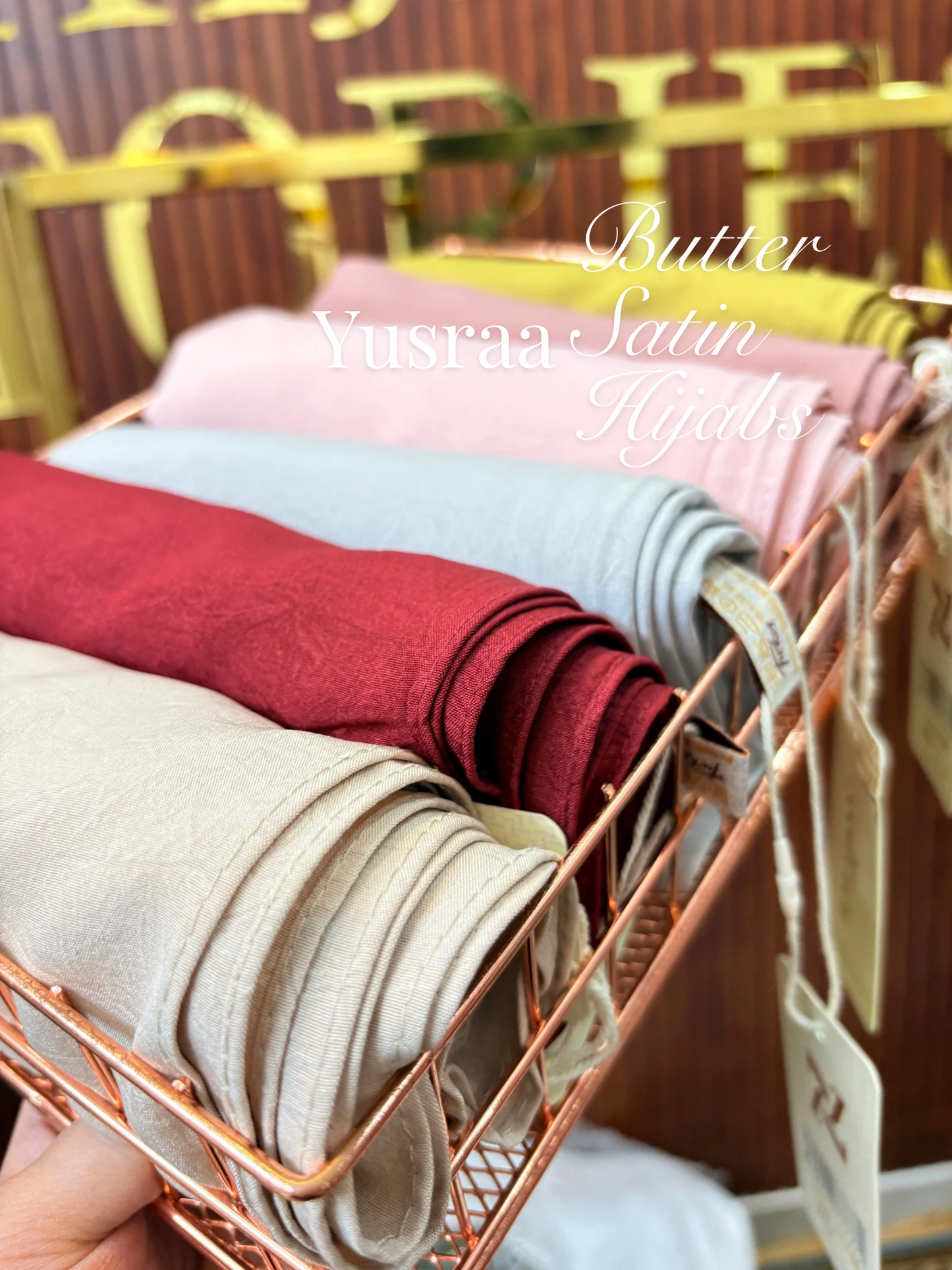 Yusraa Butter Satin Hijabs