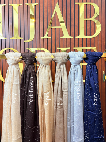 Yusraa Heavy Stone Muna Satin Hijabs Ramadan Edition ‘26