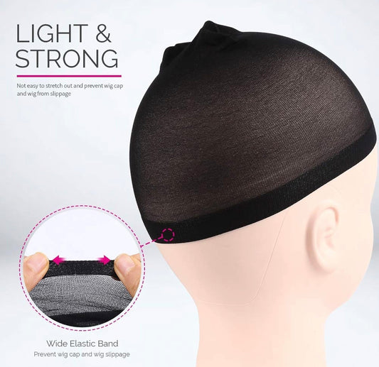 Black Wig Breathable Cap
