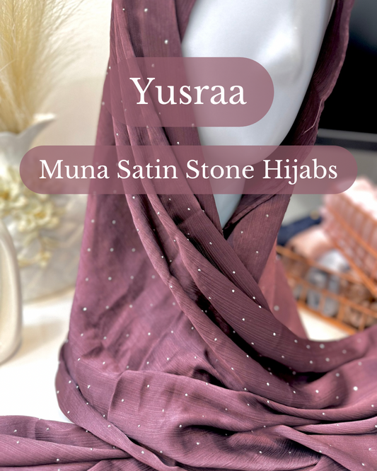 Stone Muna Satin Hijabs Summer Edition 2025