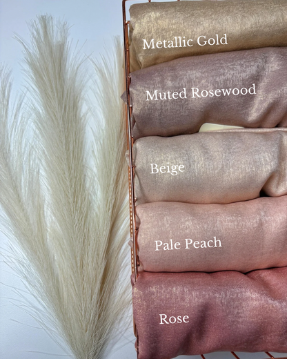 Yusraa Velvet Satin Gold Foil Hijabs