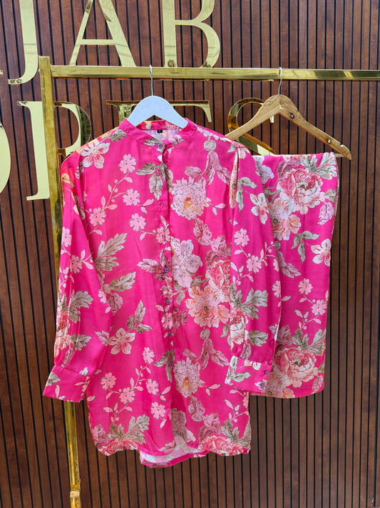 Maya Dusty Rose Maslin Cord Set – Elegant Everyday Wear | Fits up to XL