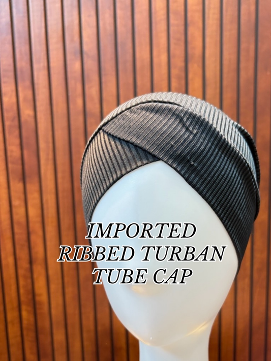 Imported Ribbed Turban Tube Cap