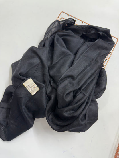 Yusraa Black Turkish Modal Cotton Hijabs