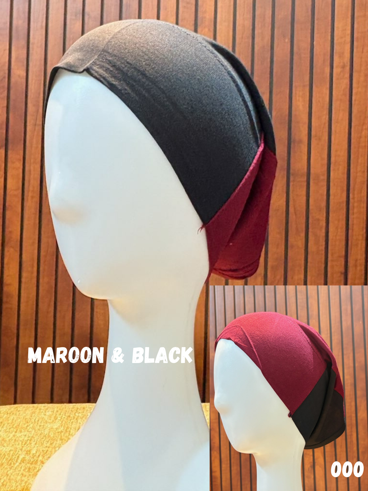 Dual Color Tube Hijab Caps