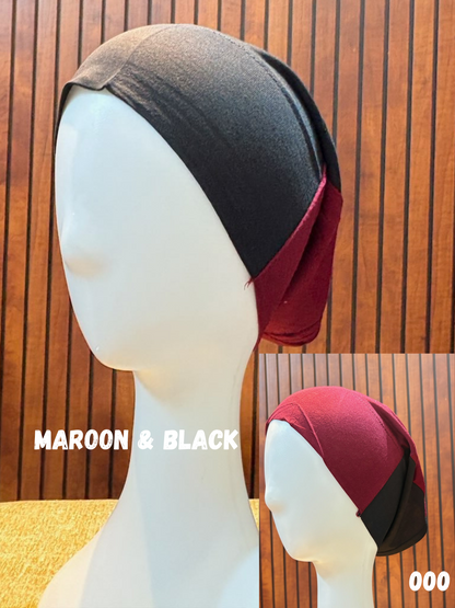 Dual Color Tube Hijab Caps