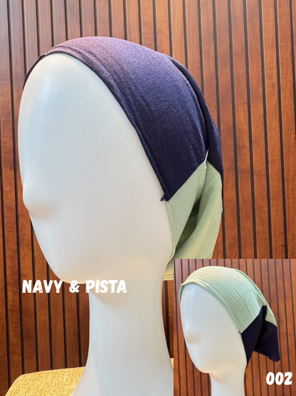 Dual Color Tube Hijab Caps