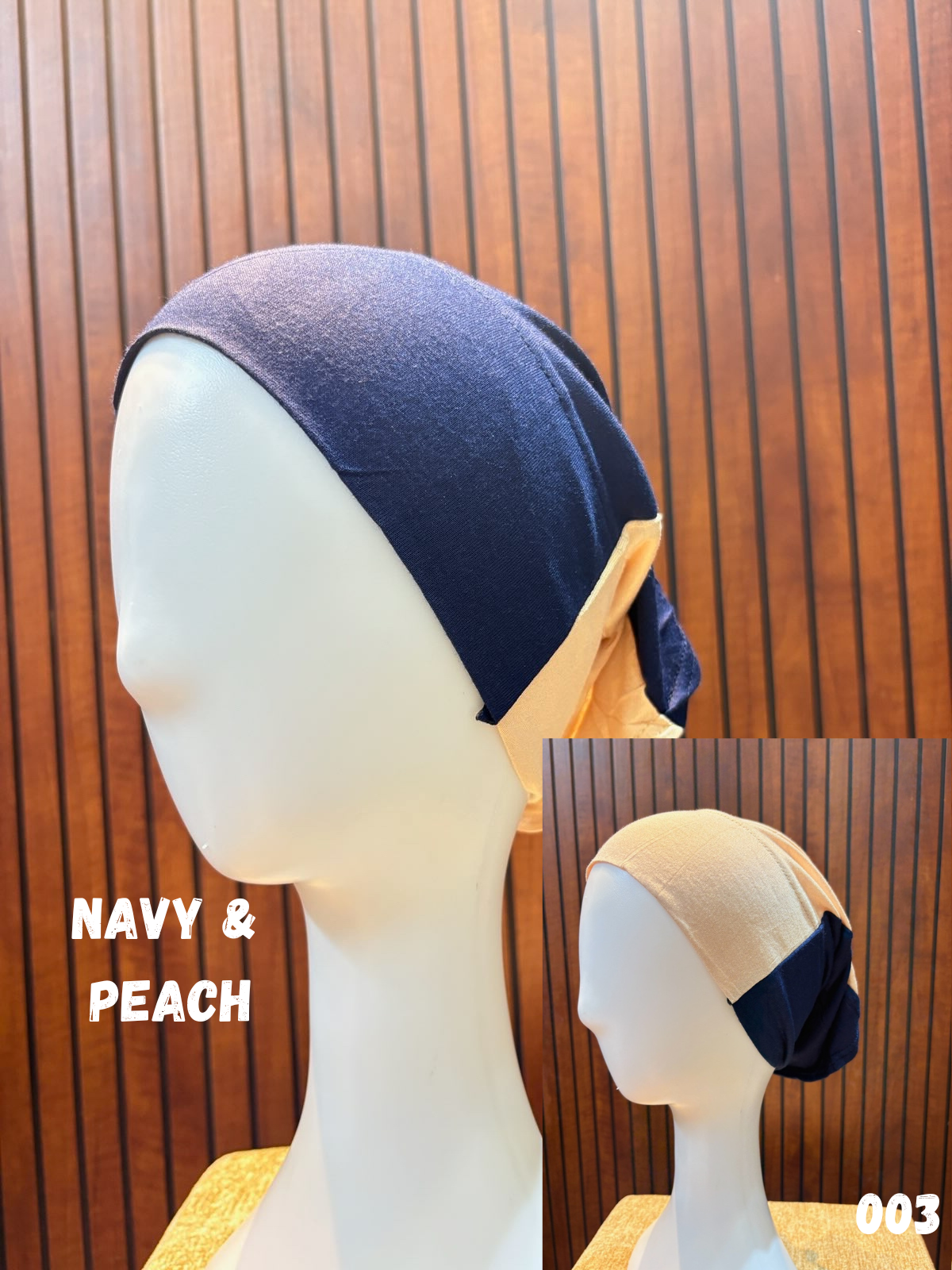 Dual Color Tube Hijab Caps