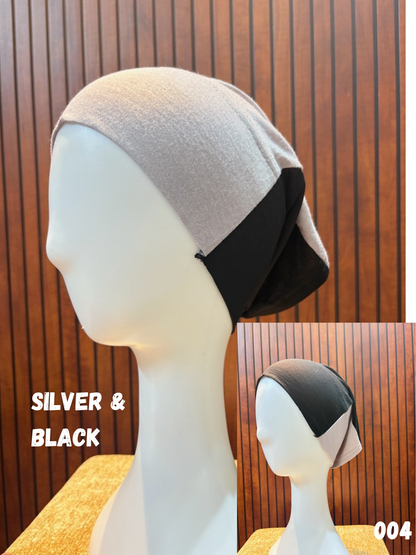 Dual Color Tube Hijab Caps
