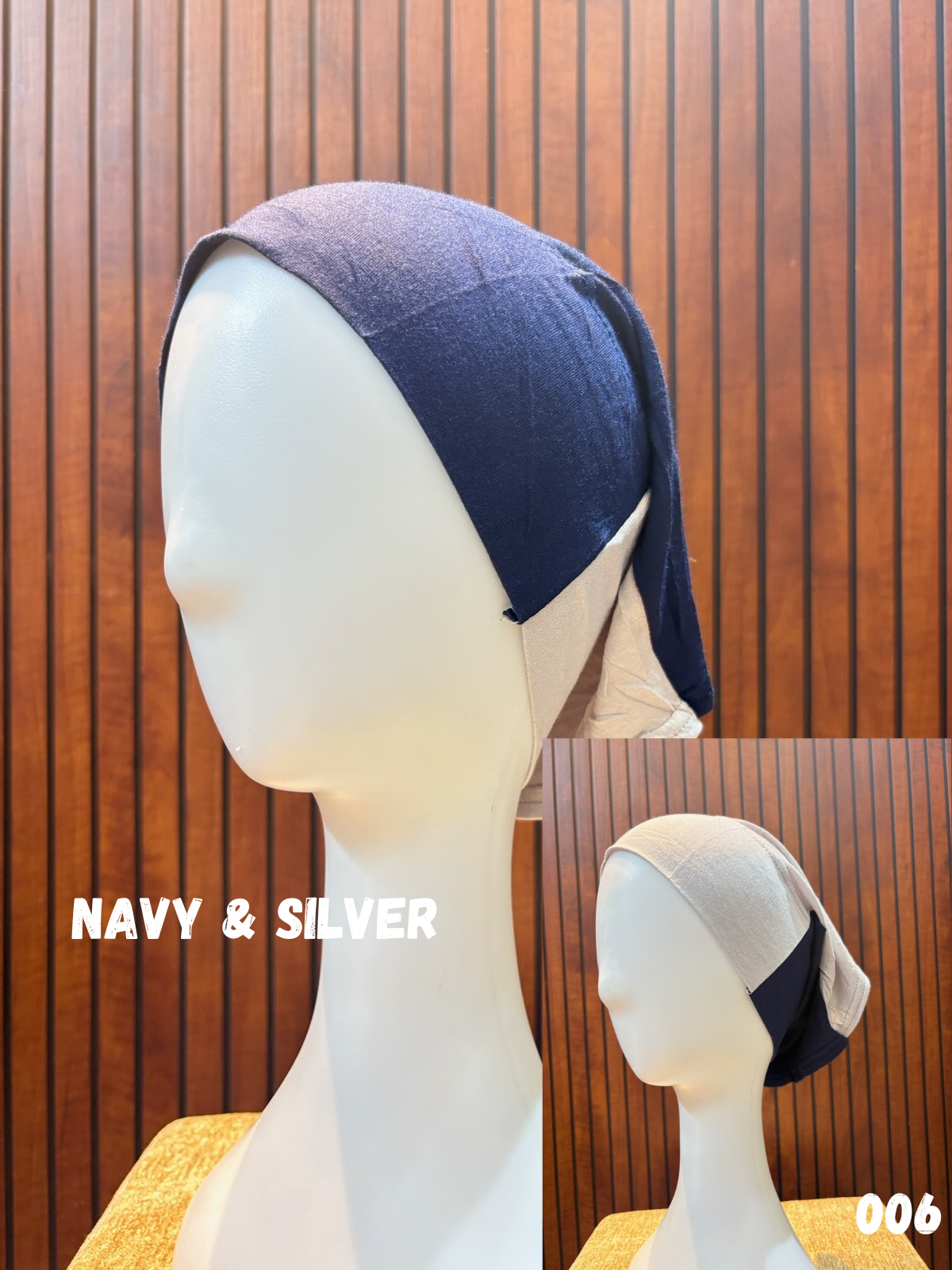 Dual Color Tube Hijab Caps