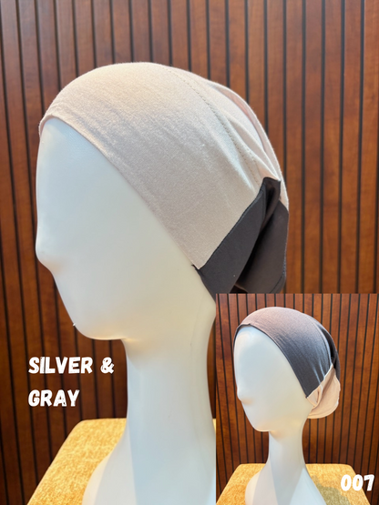 Dual Color Tube Hijab Caps
