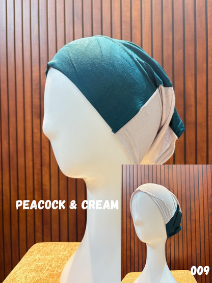 Dual Color Tube Hijab Caps