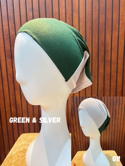 Dual Color Tube Hijab Caps