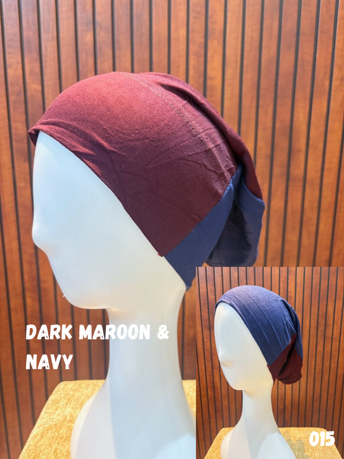 Dual Color Tube Hijab Caps