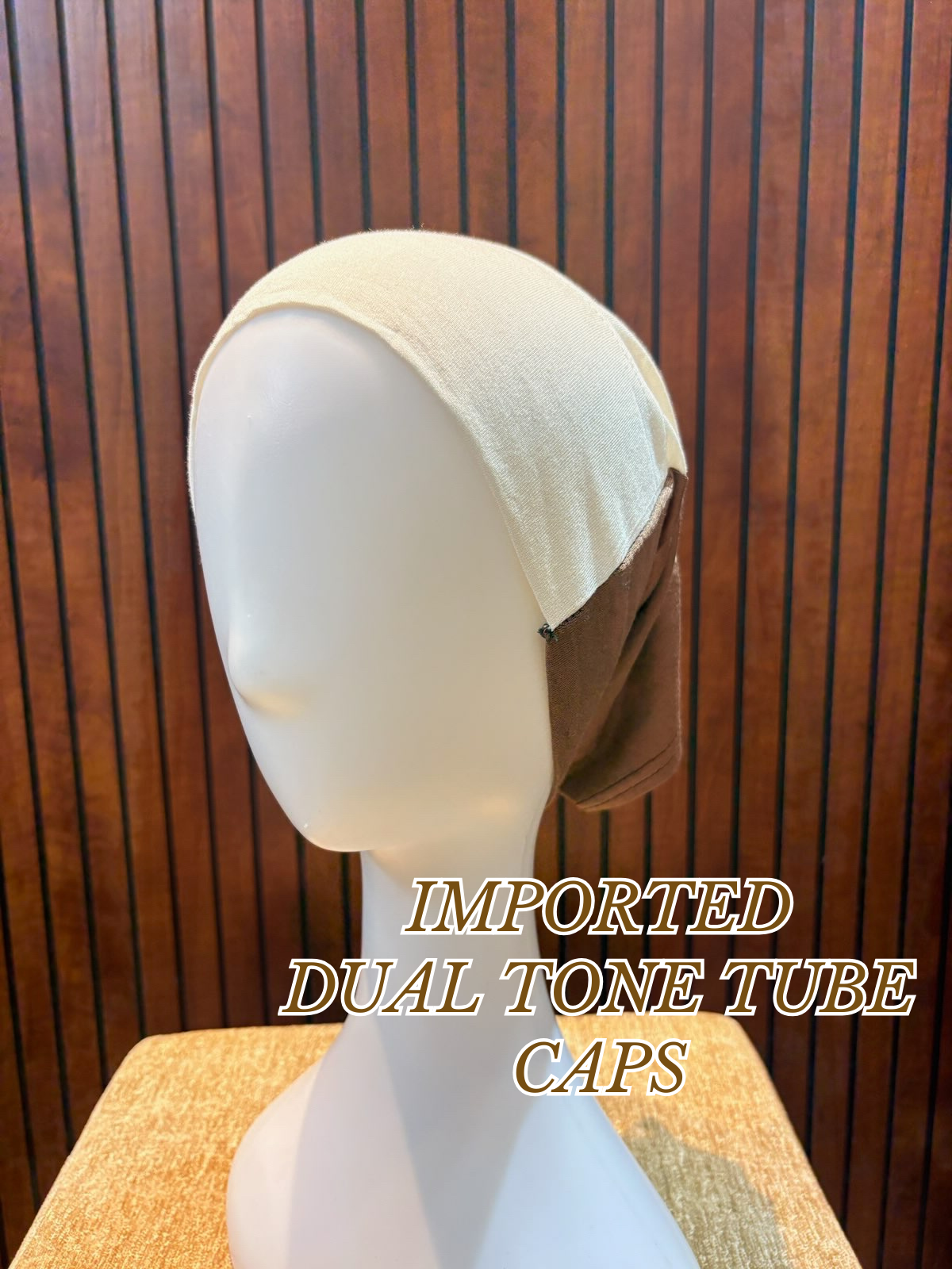 Dual Color Tube Hijab Caps