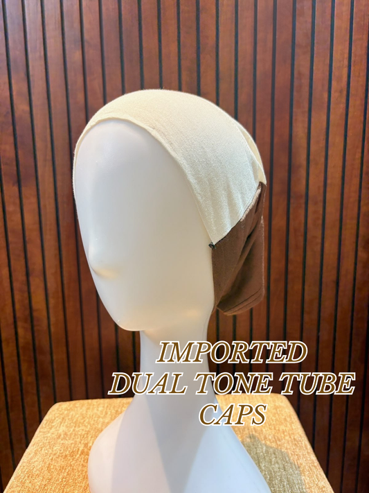 Dual Color Tube Hijab Caps