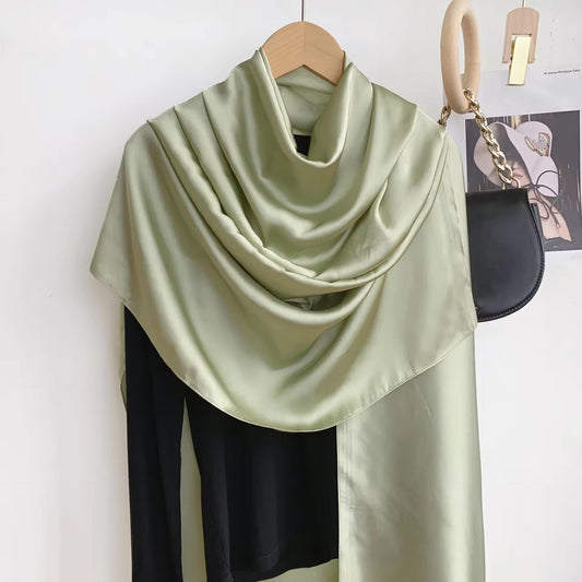 Silk Satin Scarves - Pista