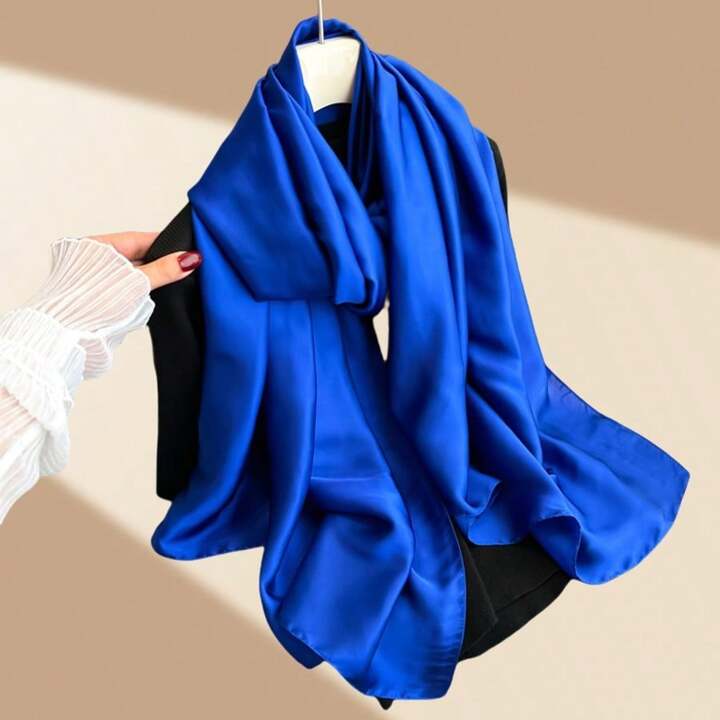 Silk Satin Scarves - Royal Blue