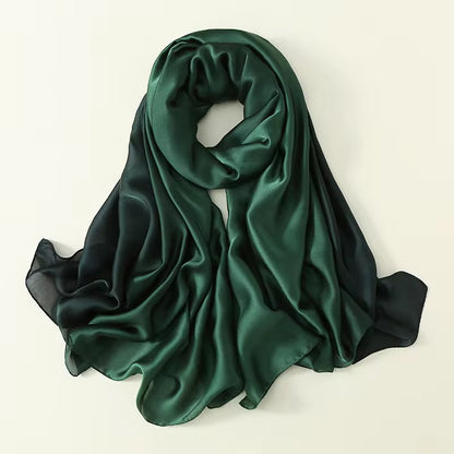 Forest Ombre Printed Silk Scarf