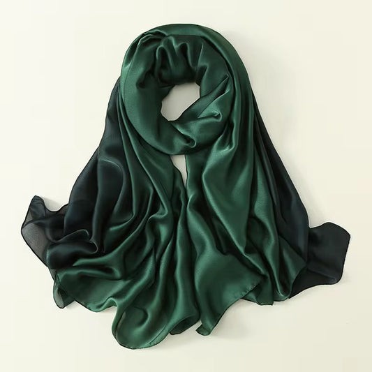 Forest Ombre Printed Silk Scarf