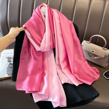 Blush Ombre Printed Silk Scarf