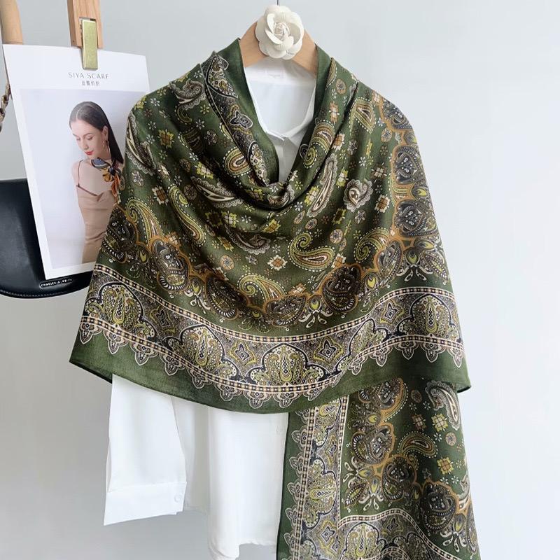 Mehendi Hena Art Printed Viscose Scarf