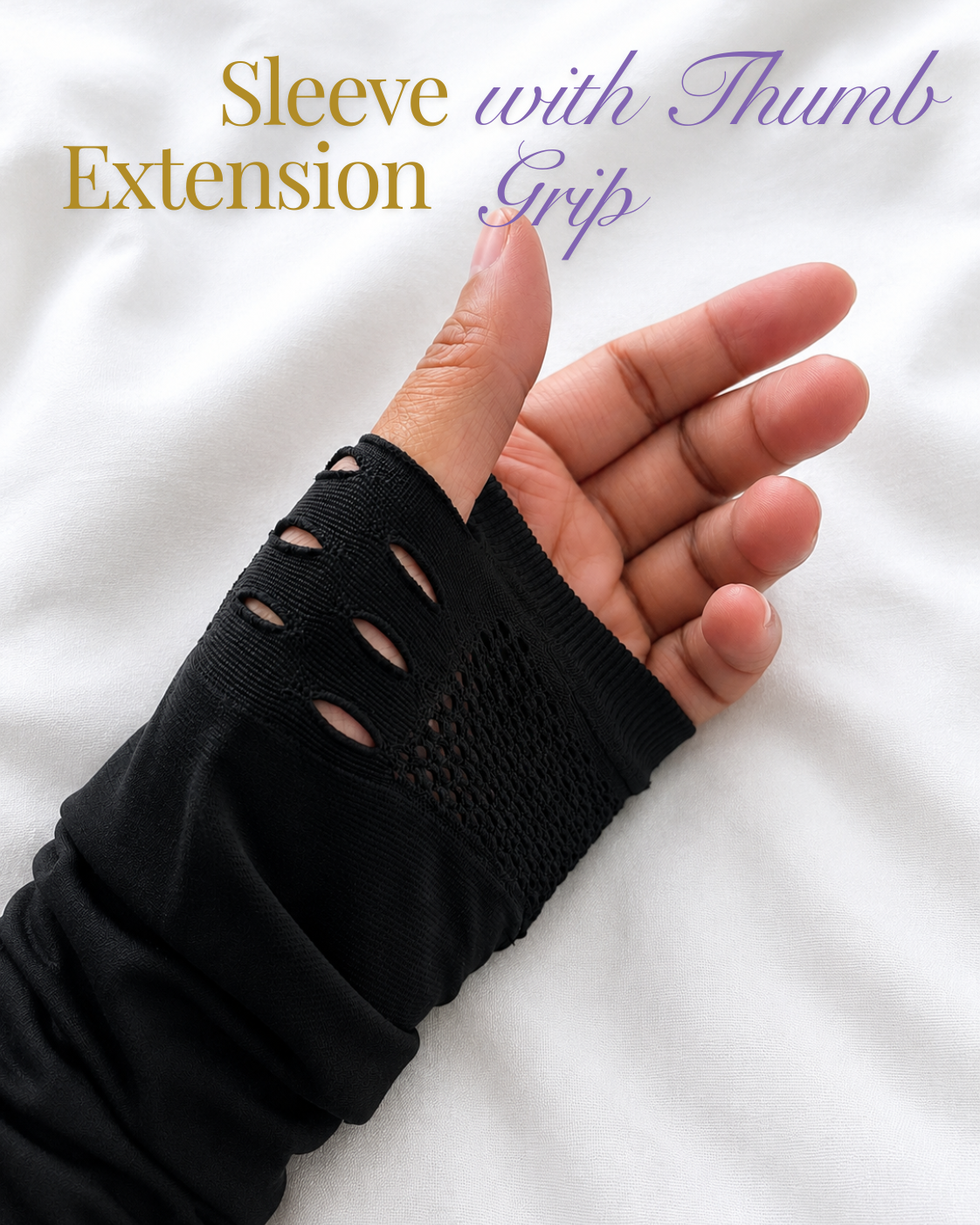 Arms Sleeves Extension with Thumb Grip