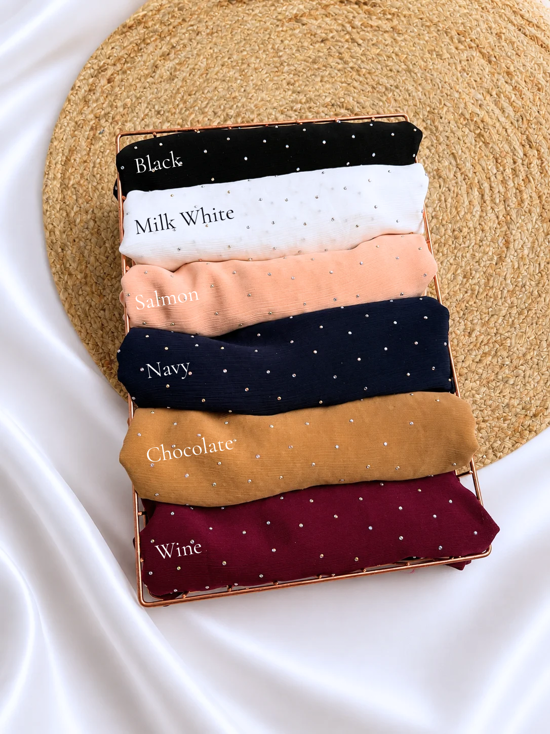 Muna Chiffon Stone Hijabs Summer Edition 26’