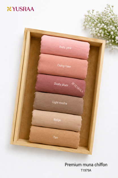 Yusraa Muna Chiffon Hijabs Monsoon 26’