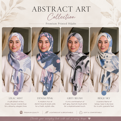 Abstract Art Digital Chiffon Hijabs