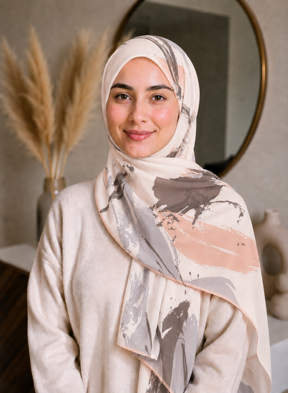 Abstract Art Digital Chiffon Hijabs
