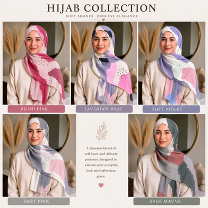 Pastel Reverie Digital Print Chiffon Hijabs