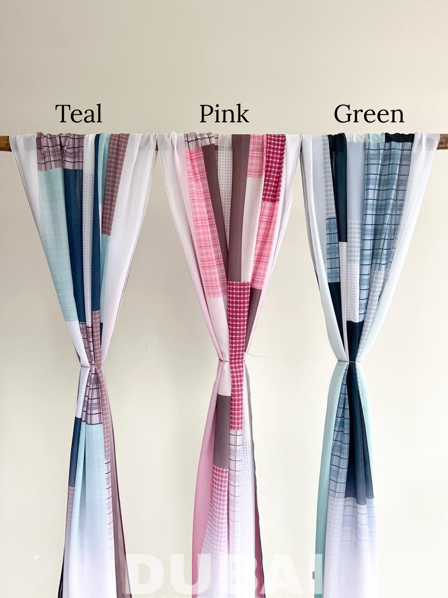 Digital Chiffon Check Print Hijabs