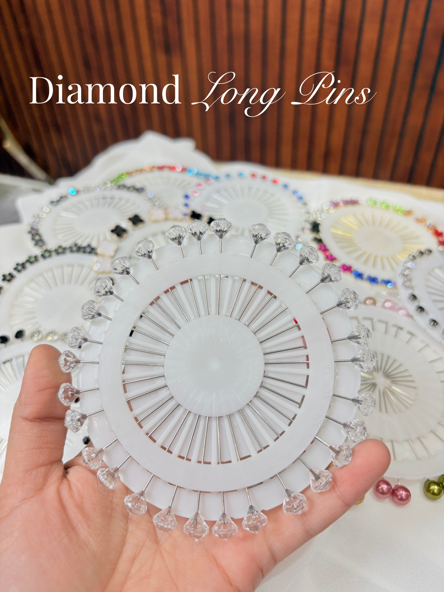 Diamond Hijab Long Pins