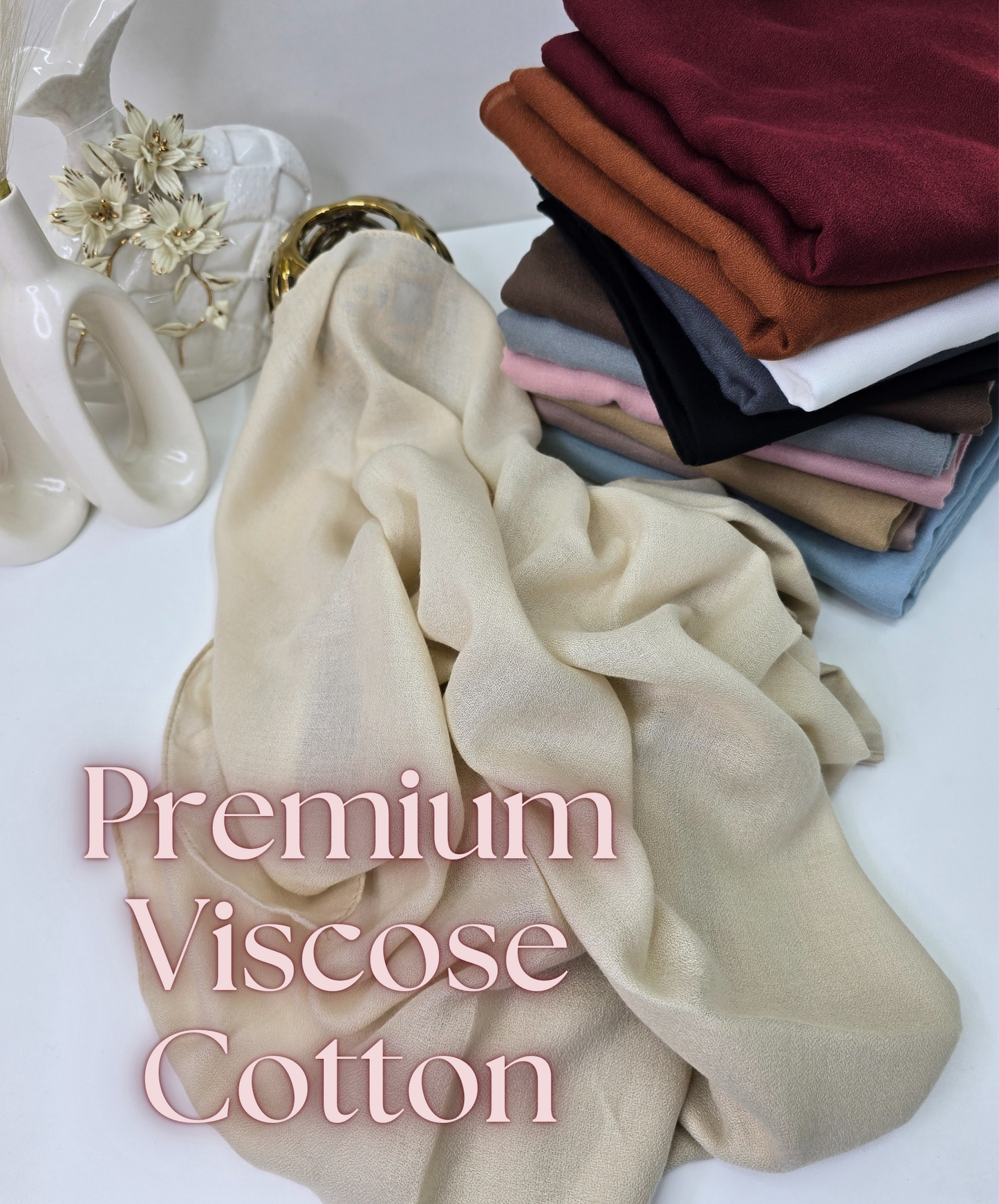 Plain Viscose Cotton Hijabs