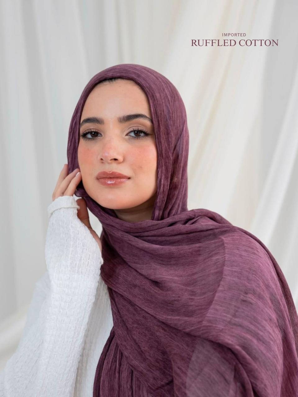 Zera Imported Ruffled Cotton Hijabs