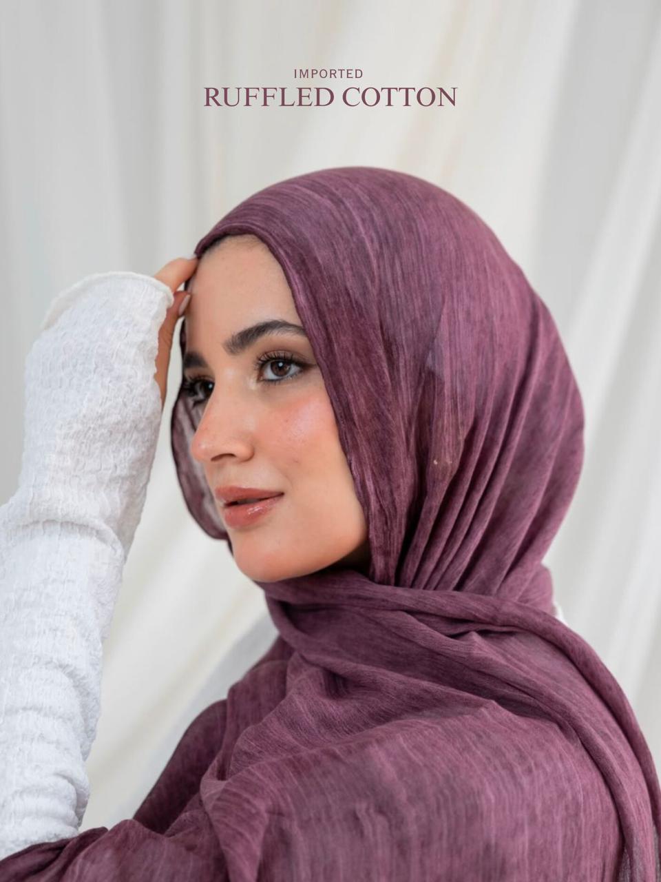 Zera Imported Ruffled Cotton Hijabs