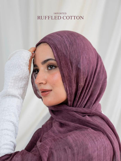 Zera Imported Ruffled Cotton Hijabs