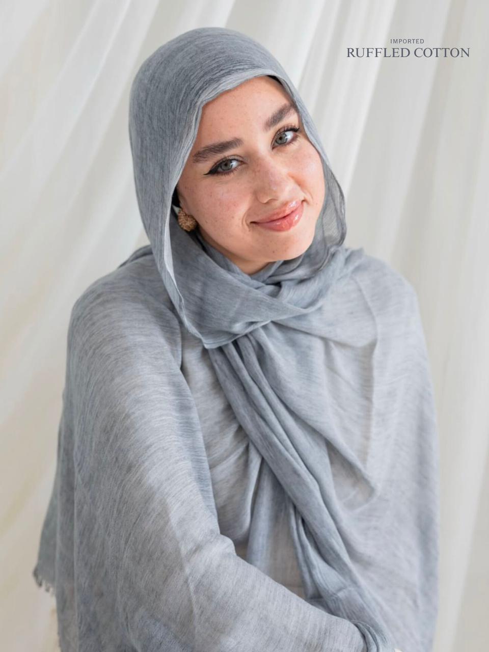 Zera Imported Ruffled Cotton Hijabs