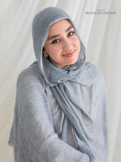 Zera Imported Ruffled Cotton Hijabs