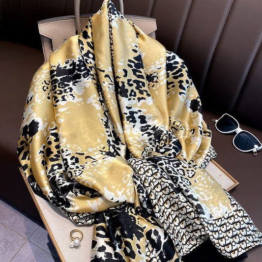 Breathable Silk Scarf – Glossy Finish with Elegant Drape