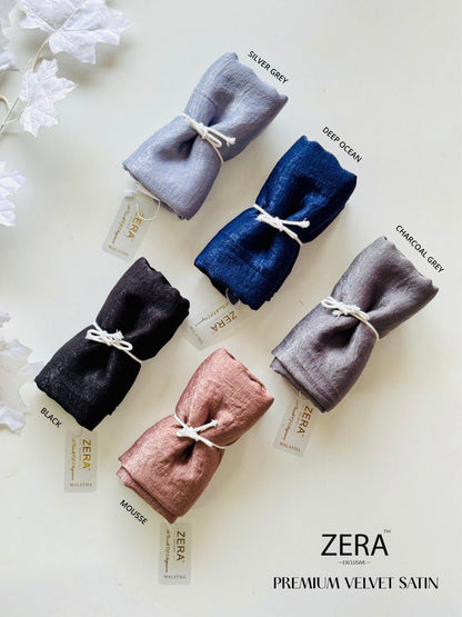 ZERA Premium Velvet Satin Hijabs
