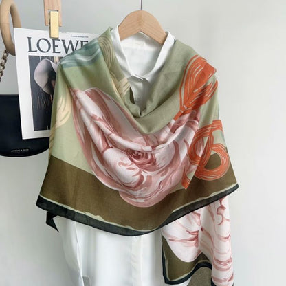 Brown Dreamweaver Printed Viscose Scarf