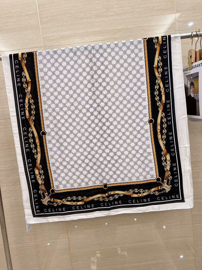 Brand Printed CL Silk Scarf