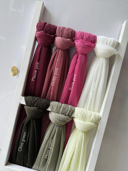 Zera Ribbed Chiffon Hijabs