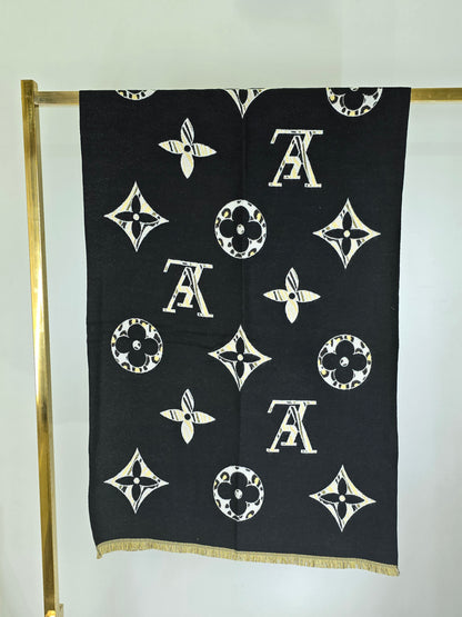 V Black Brand Printed Winter Shawls