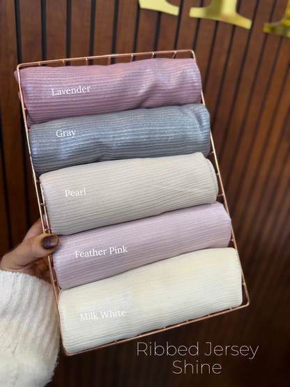 Ribbed Jersey Shine Hijabs